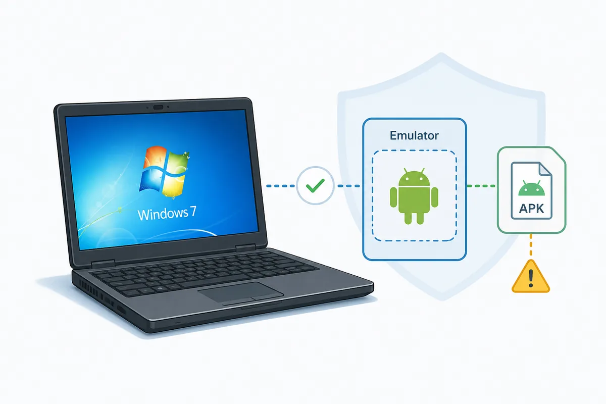 Eleph TV Windows 7 emulator compatibility illustration